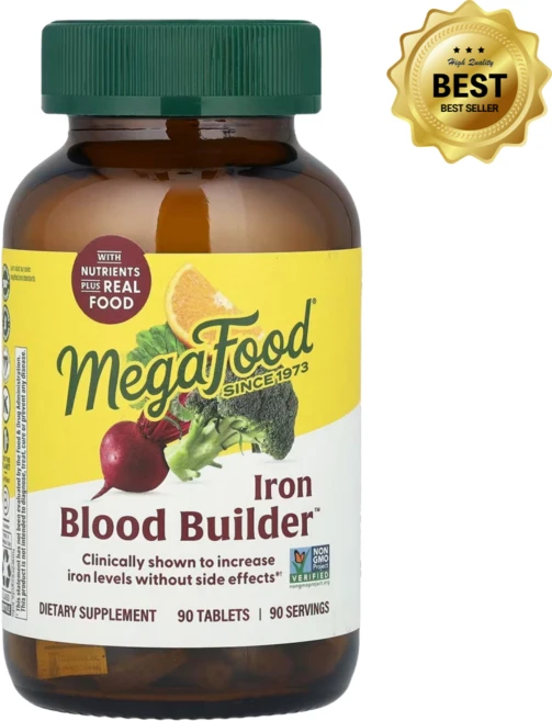 메가푸드 블러드빌더 철분 아이언 MegaFood Blood Builder Iron, 1개, 90정 - 쿠팡