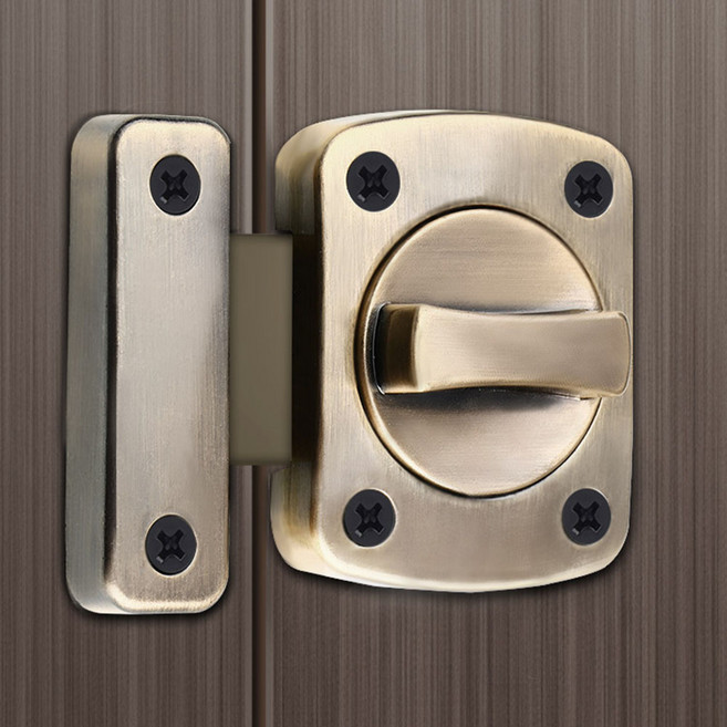 미즈코스 미니 문 잠금장치 여닫이문 소형 시건장치 빗장 걸쇠 걸고리 잠금쇠, 2개