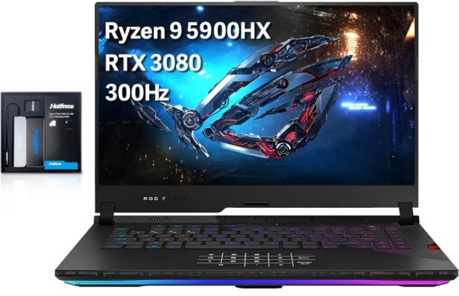 ASUS ROG Strix Scar 15 15.6인치 300Hz IPS형 FHD 게이밍 노트북 AMD Ryzen 9 5900HX 64GB RAM 2TB SSD 백라이트, 64GB | 2TB PCIe SSD