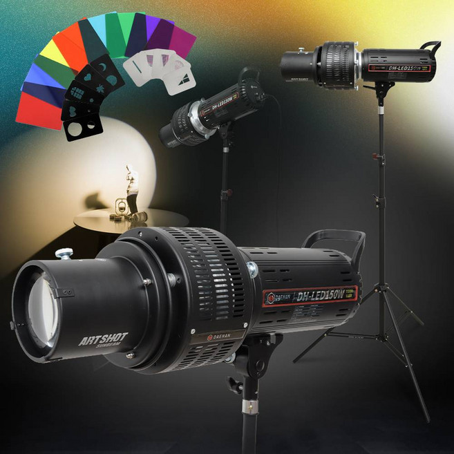 썬빔 슈퍼 아트샷 지속광 촬영 조명 스누트 스탠드 키트, 1세트