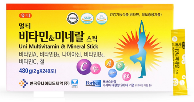 멀티비타민앤미네랄240포, 1개, 2g