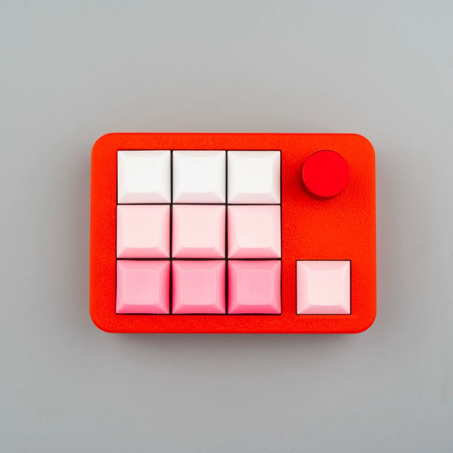 한손 키보드 단축키 케이스 매크로 청축 노브 영상편집 키패드 기계식 화이트, B. 갈축, C. 레드