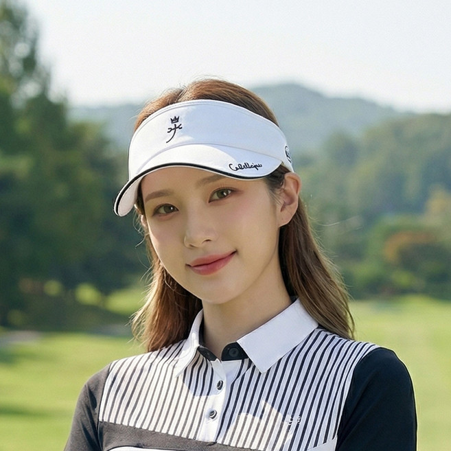 까스텔바작 BWCW-GC714 여성용 풀커버 와이드챙 골프 썬캡 선바이저, 1개, 화이트