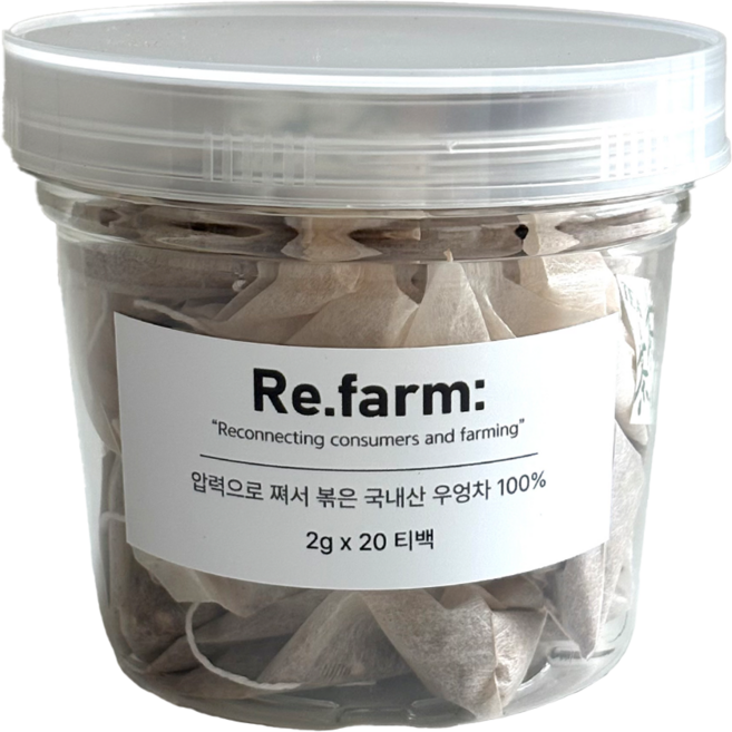 리팜 압력으로 쪄서 볶은 국내산 우엉차 삼각티백, 1개, 20개입, 2g