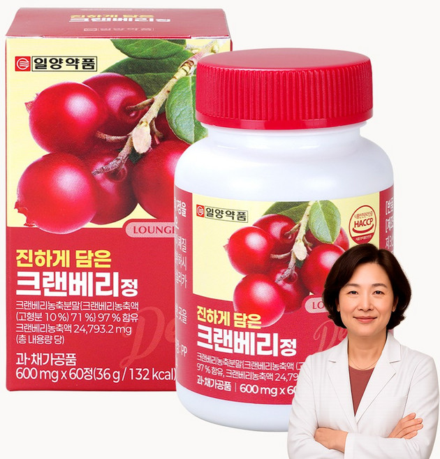 일양약품 진하게 담은 고함량 농축 크랜베리정, 1개, 60정