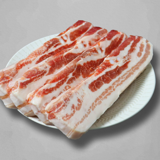 핑크미트 흑돼지 듀록삼겹살 2cm 구이용, 2개, 1kg