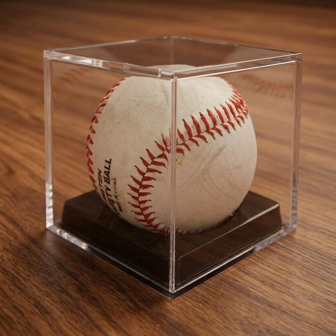 키미노몰 야구공 보관 투명 케이스 싸인볼 진열함, 1개