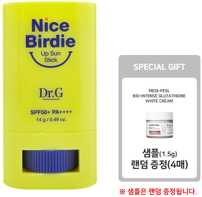 [닥터지 정품] 나이스 버디 업 선 스틱 SPF50+ PA++++ 14g / 샘플 랜덤 증정(4매), 14ml, 1개