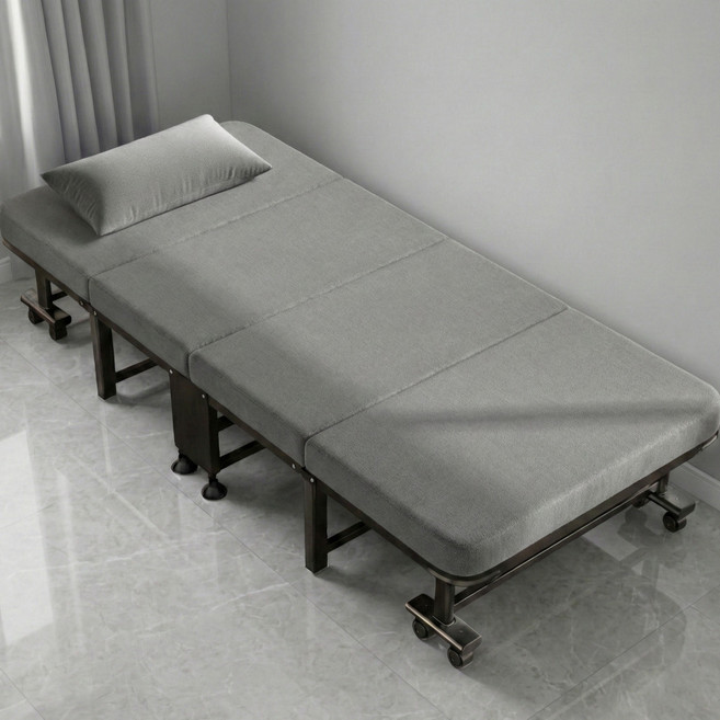 미스티 이동식 1인용 접이식 간이 침대 MTD31, 패브릭_그레이