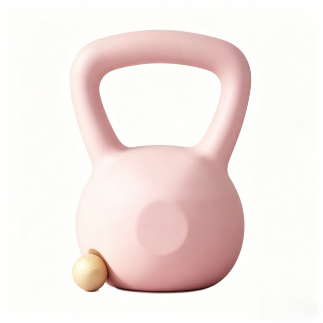 軟質壺鈴 防滑握柄 初學者居家運動 重量訓練, 粉2.5kg, 1個, 2.5kg