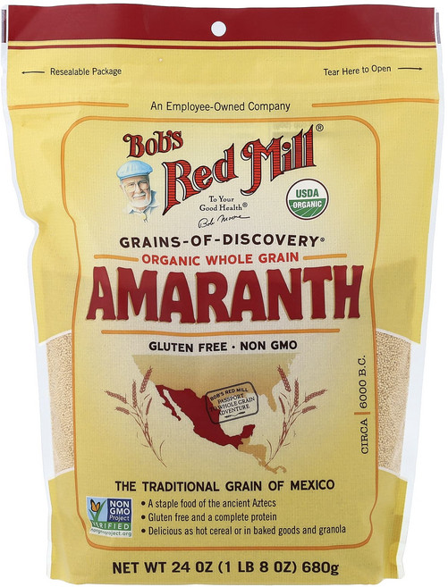 건강챙기세요 Bob's Red Mill 유기농 아마란스 통곡물 24oz(680g) 백살까지오래오래, BobsRedMill유기농아마란스통곡물24oz680g
