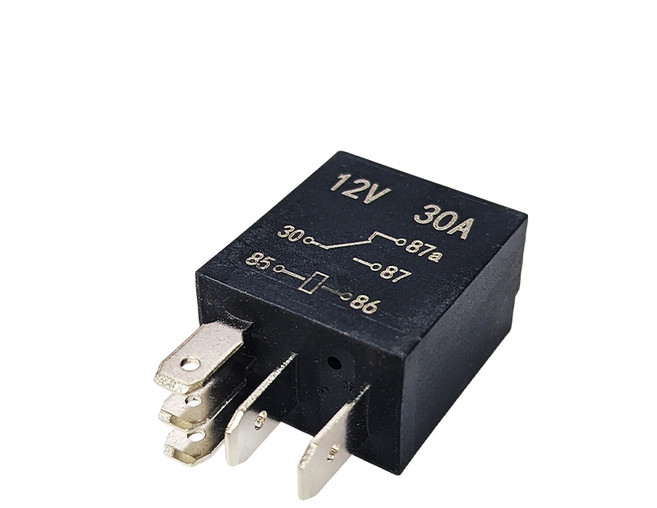 汽車繼電器 12V/24V 通用 30A 四腳五腳 繼電器, 1個, 12V 30A 五脚