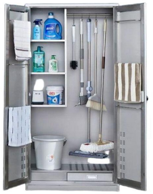 철제 청소 캐비닛 외문형 업소용 다용도 캐비넷 화장실, 1.1mm, B. 스텐 304 단일도어