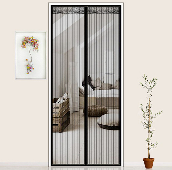 아이코지 일체형 자석 프리미엄 모기장, 블랙