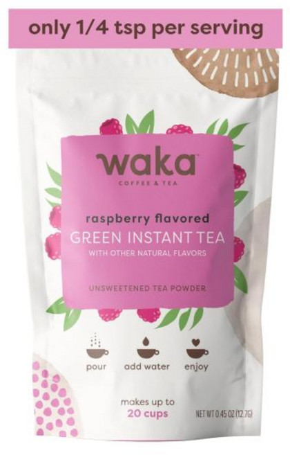 홍차 Waka Coffee 와카 인스턴트 블랙 티 믹스 복숭아 향 100% 차잎 첨가물 없음 무가당 샘플여행용 파우더 쉽고 빠른 차와 아이스 최대 5쿼트 45oz, 라즈베리