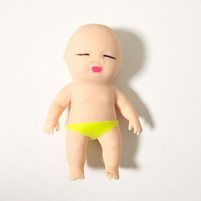 리빙릿 엽기 베이비 말랑이 촉감놀이 스퀴시 주물럭 스트레스해소, 1개, 미니베이비