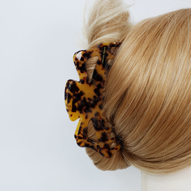 프랑스핀 호피 이효리 린다G 13.5 cm 그랜드 빅사이즈 올림머리 헤어 집게핀