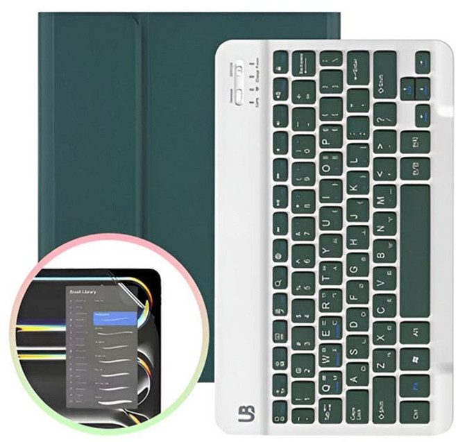 아이패드 미니 5세대 키보드 케이스+종이질감 필름 1매 bob+816Jk, 본상품선택, 본상품선택
