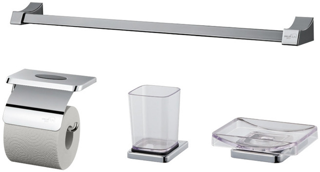 대림바스 국산 욕실 악세사리 4품 세트 화장실 수건걸이 비누대 컵대 휴지걸이, DL-A1800, 1개