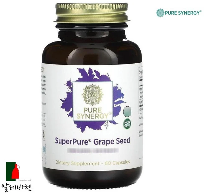 퓨어 시너지 SuperPure 포도씨 추출물 캡슐 60정, 1개 - 쿠팡