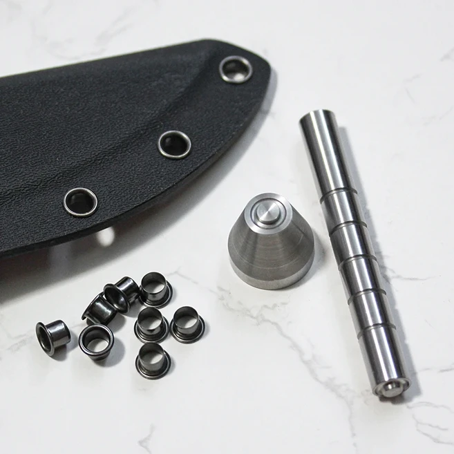 카이덱스 아일렛 도구 리벳 세팅 홀스터 나이프 칼집 제작, 05 H7mm 50pcs and Tool