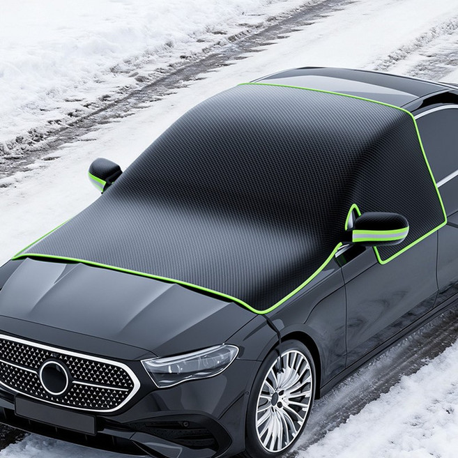 방수 옥스포드 차량덮개 3창 덮개 연중무휴 24시간 보호 사계절 공통 겨울철 눈 방지 서리 방지 눈 방지 여름철 자외선 차단제 차량 햇빛가리개 앞유리, 1개