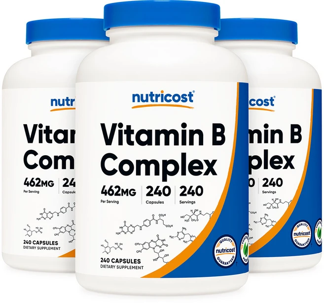 뉴트리코스트 비타민 B 콤플렉스 460mg 캡슐 240캡슐 1서빙 460mg 240회분 Vitamin B Complex Capsules [460 MG] [240 CAPS], 3개, 240정 - 쿠팡