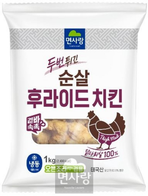면사랑 냉동 순살후라이드치킨 1kg, 1개