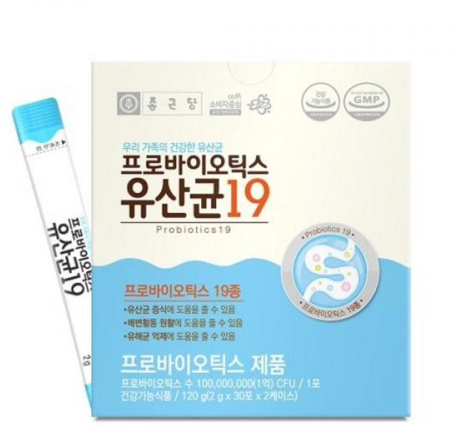 종근당 프로바이오틱스 유산균19 2g x 60포, 120g, 1개