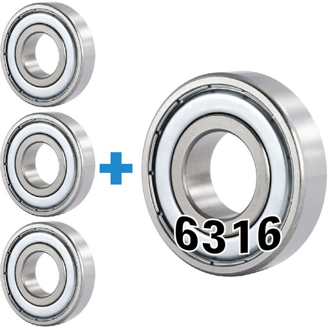 믿을수있는 일본산 볼베어링 6300 ~ 6316 ZZ 철제커버 3+1 산업용 기계수리 MADE IN JAPAN 일제 일산, 1세트
