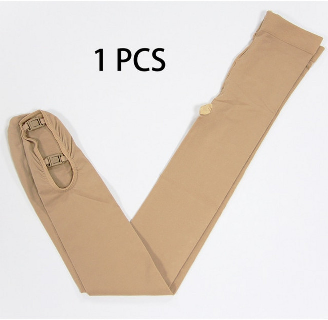 DANCEYOU 피겨 스케이팅 타이츠 아이스 팬티 발 스타킹 버클 소프트 보온 스포츠 장비 여성 성인용, 01 Tan_02 8-11, 1개