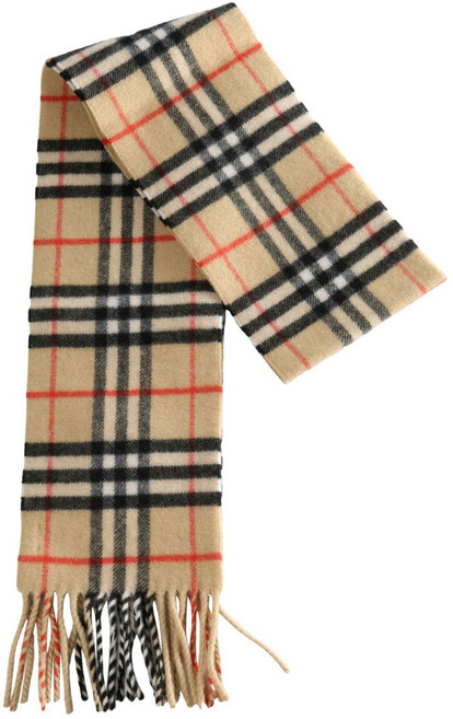 버버리 체크 프린지 스카프