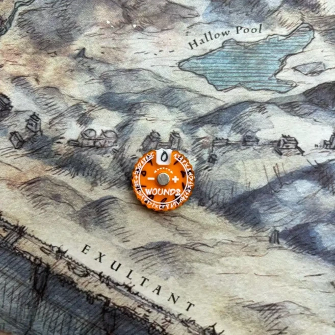 게임 추적기 탁상 전쟁 20mm 상처 카운터 0-9, Orange, 02 Clear Orange