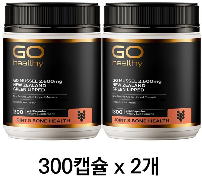 고헬시 초록입홍합 2600mg 300캡슐, 2개, 300정