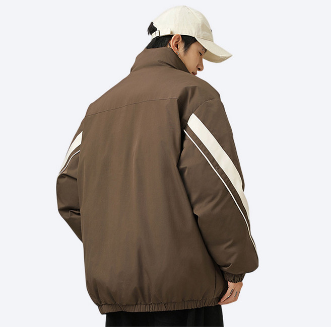 에브리핏 남자 리버시블 숏패딩 양면 투톤 배색 스탠드넥 오버핏 겨울 방한 점퍼