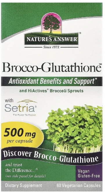 네이처스앤서 글루타치온 Brocco Glutathione 500mg 브로콜 캡슐 60정 - 쿠팡
