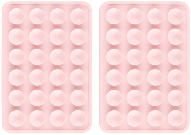 구스페리 파스텔 흡착식 실리콘 부착 패드, 핑크, 2개