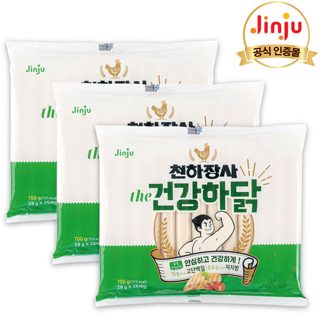 천하장사 더 건강하닭 소시지 700gX3개, 700g, 3개