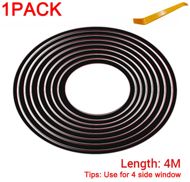 SEAMETAL 자동차 사이드 윈도우 씰 스트립 고무 Weatherstrip 창 갭 필러 진동 감소 소음 절연 V 모양, 02 4M Seal Strip, 4M Seal Strip