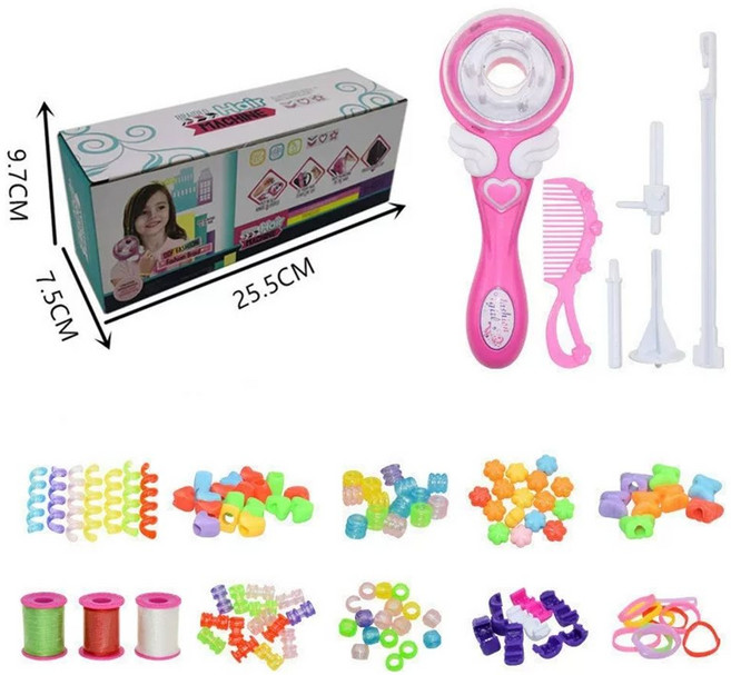 머리땋는기계 셀프 여자아이 선물 자동 머리땋기, 1개, A. 헤어 브레이더 대형 상자국경 간 소형 패키지