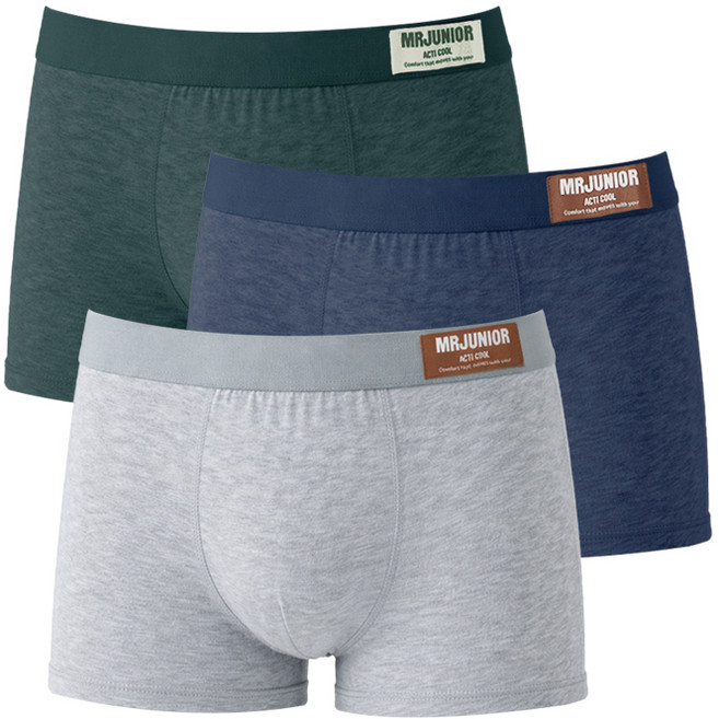 물랑루즈 주니어 액티쿨 인견 드로즈 사각팬티 3종 세트