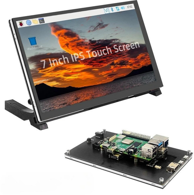 7인치 IPS 터치 LCD 보조 스크린 1024x600 HD HDMI, 177mm, 스피커없는모델