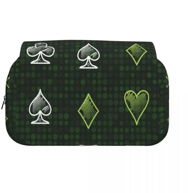 플레잉 카드 포커 케이스 재미있는 펜 박스 가방 대형 수납 학생 학교 선물 필통, 1개, 색상: 3. 17