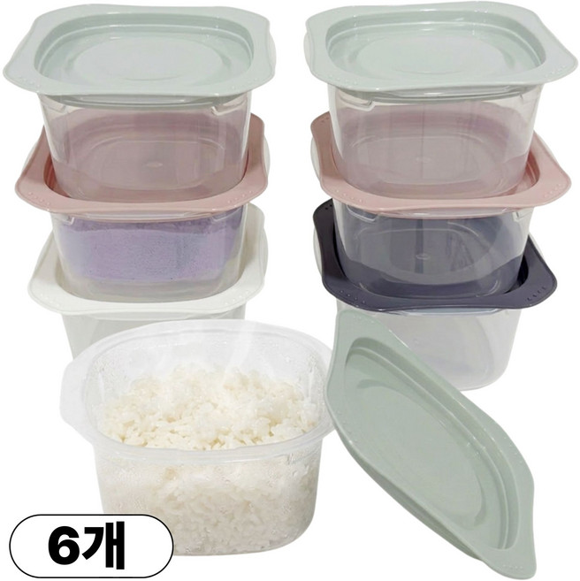국산 전자레인지 냉동밥 보관용기, 300ml, 6개
