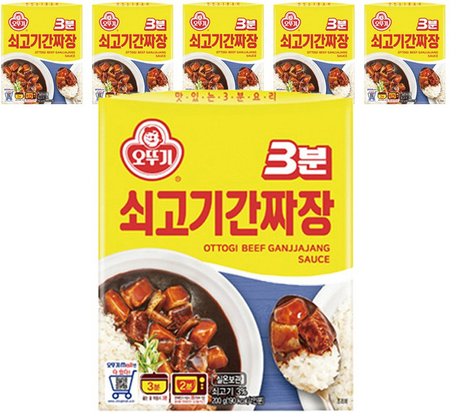 오뚜기 3분 쇠고기 짜장, 200g, 6개
