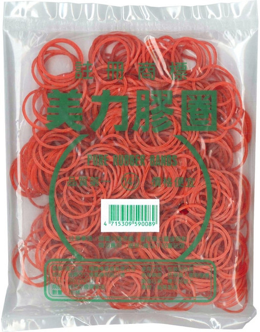 美力牌 橡皮筋, 1個, 14 1/2 (紅), 紅