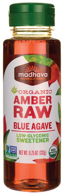 마다가바 유기농 앰버 로우 블루 아가베 - 11.75 온스 Madhava Organic Amber Raw Blue Agave - 11.75 oz, 1개