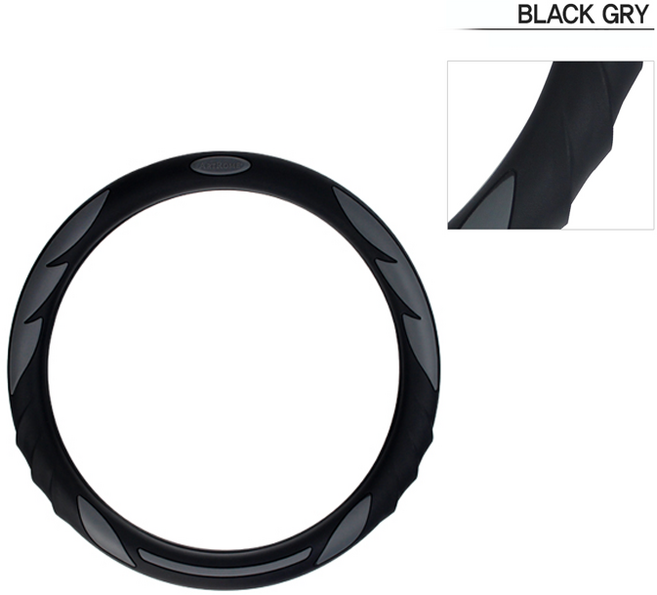 딜온 프리미엄 실리콘 올시즌 논슬립 핸들커버 원형 D컷 더블D컷 적용가능, 1.공용 그레이