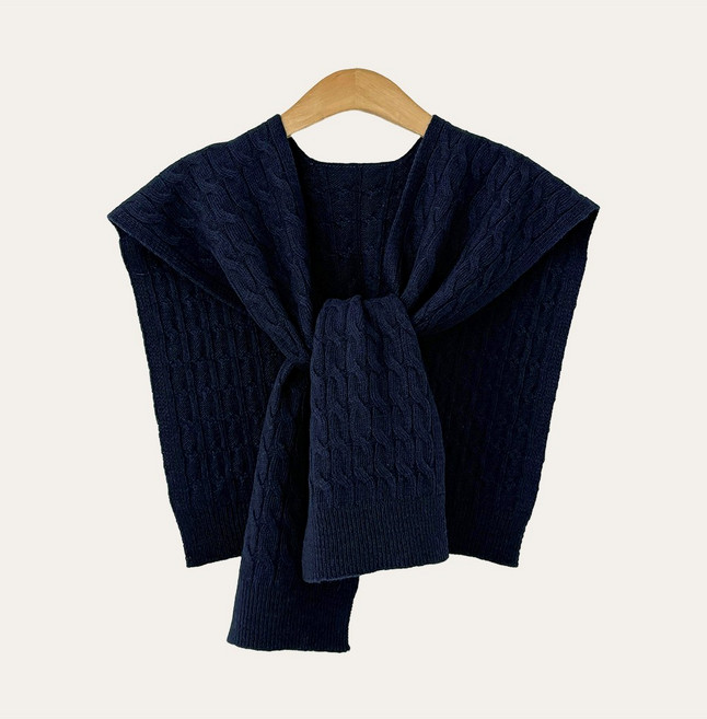 어깨 숄 니트 가디건 울 꽈배기 봄 가을 10컬러