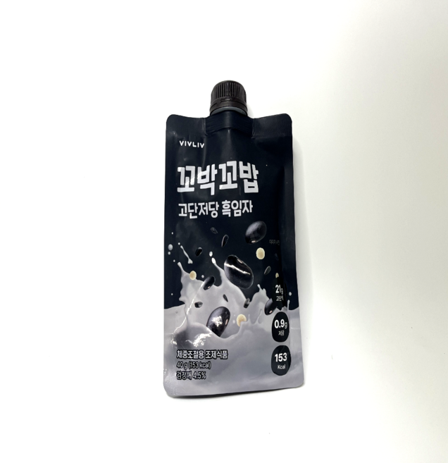 꼬박꼬밥 고단저당 단백질 쉐이크 흑임자맛 7p, 280g, 1개